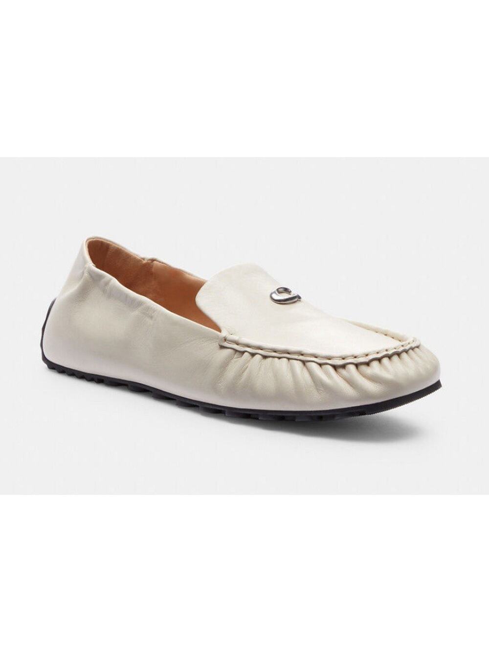 NIB COACH RONNIE LEATHER LOAFER SIZE 5 Women's Slip On Shoe NEW CHALK